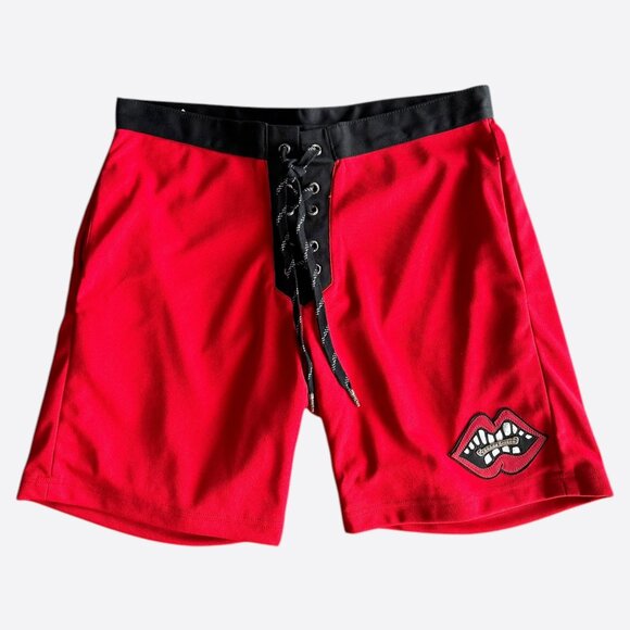 Chrome Hearts Matty Boy Red Chomper Patch Shorts
